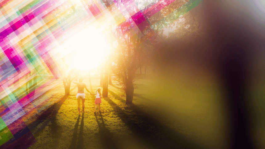 Ukázka toho jak vypadá aura při migréně.