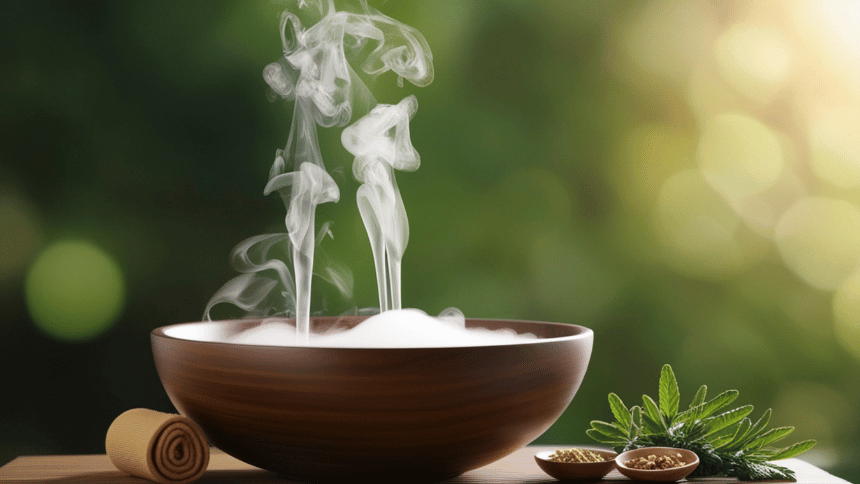 Difuzér s bylinným esenciálním olejem.