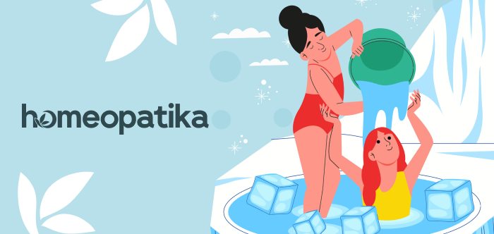  studená koupel na kopřivku