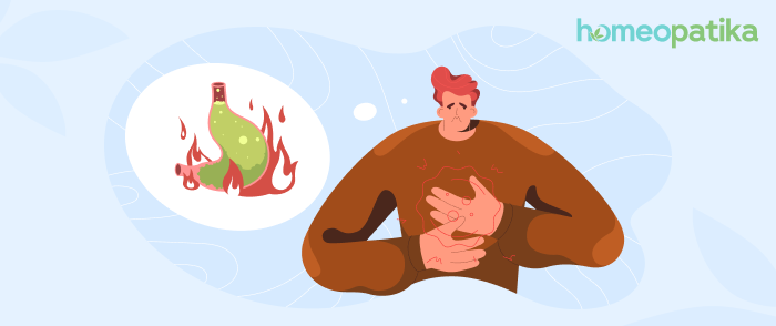 muž, kterého pálí žáha