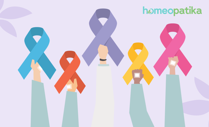  mašle reprezentující různé druhy rakoviny