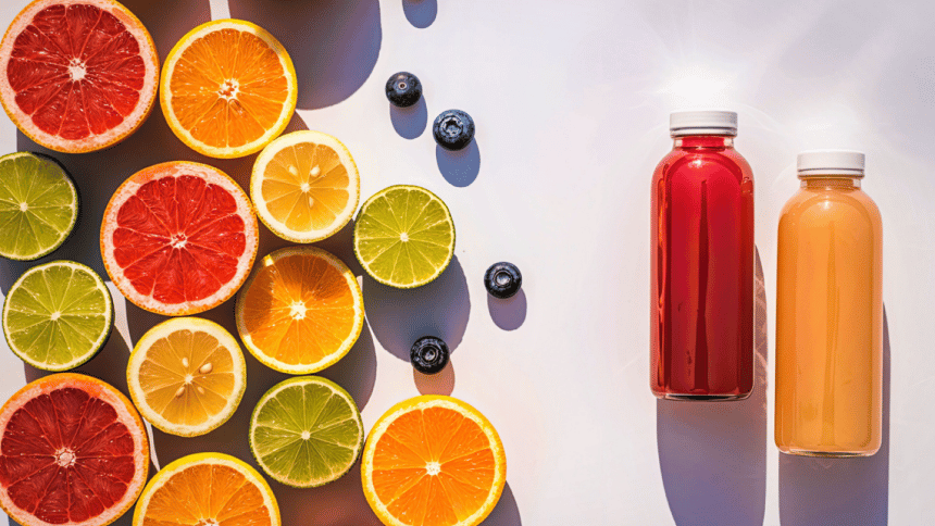 Různé druhy citrusů.