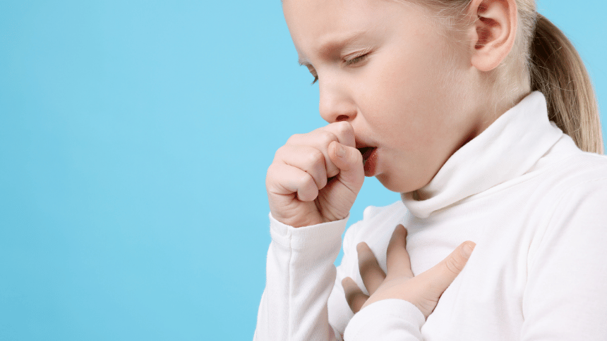 kašlající dítě.