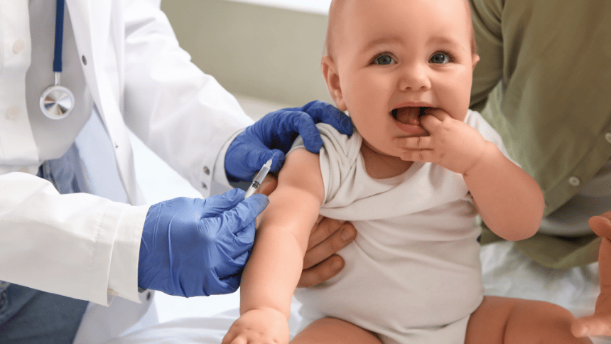 očkování miminka.