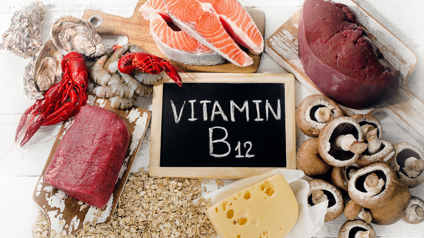 Potraviny obsahujíc vitamin B12.