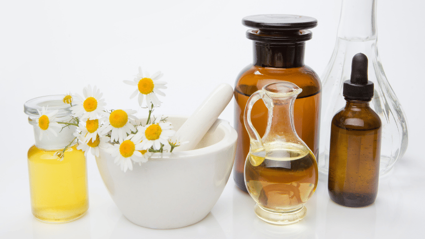 Heřmánek jako základ pro homeoptikum.