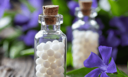 Lahvička s homeopatikem.